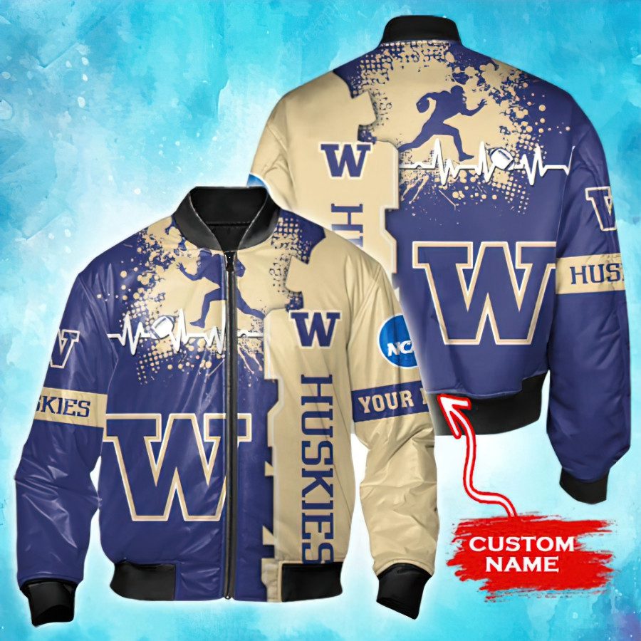 CREATOR: gd-jpeg v1.0 (using IJG JPEG v62), quality = 82 NCAA Washington Huskies Tide Custom Name Bomber Jacket
