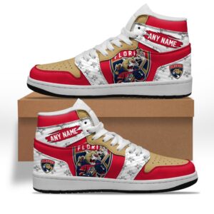 NHL Florida Panthers Team Mascot Design Jordan High Top Sneakers JD1 Shoes FJD1035