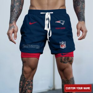 New England Patriots NFL Personalized Double Layer Shorts For Fans WDS1085