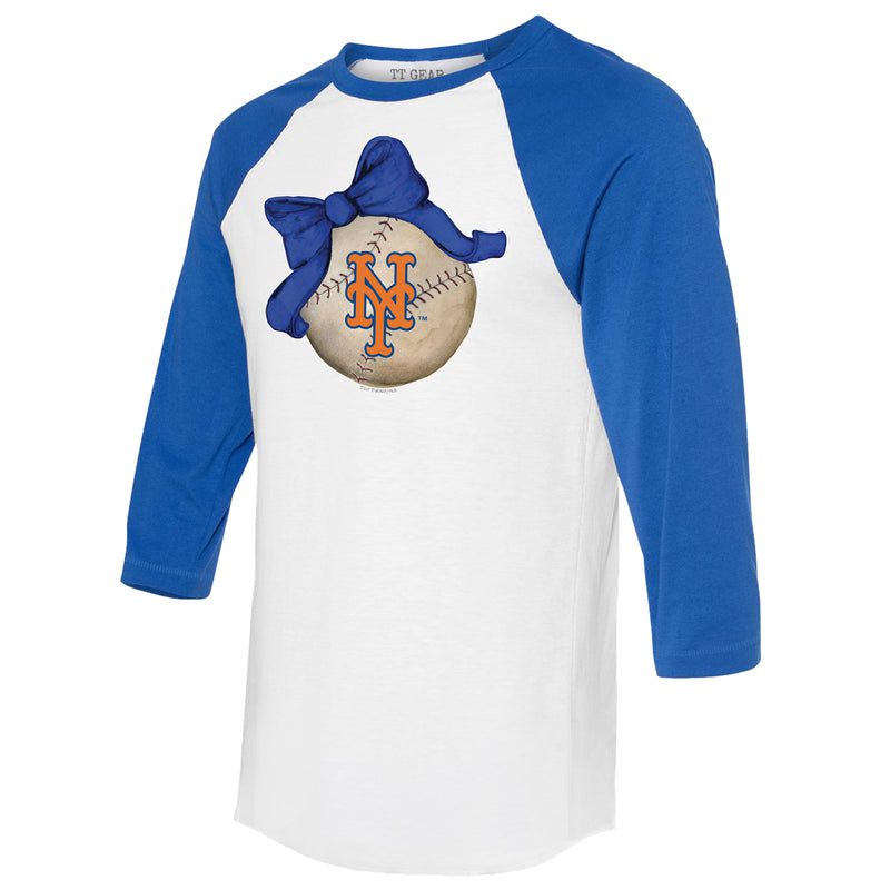 New-York-Mets-Baseball-Bow-34-Royal-Blue-Sleeve-Raglan-Shirt-1