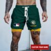 Oakland Athletics MLB Personalized Double Layer Shorts WDS1147