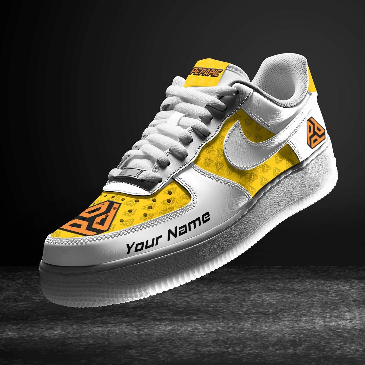 Pepapic-Yellow-Air-Force-1-Sneakers-AF1-Limited-Shoes-For-Cars-Fan-LAF2704 Pepapic Yellow Air Force 1 Sneakers AF1 Limited Shoes For Cars Fan LAF2704