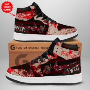 Personalized Freddy Krueger Air Jordan 1 Sneaker JD1 Shoes For Fans GSS1095