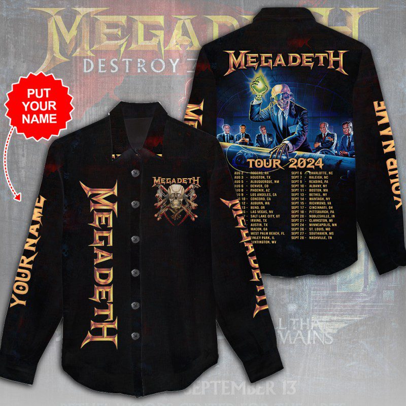 Personalized-Megadeth-Band-Women-Casual-Shirt-3D-Linen-Shirt-GWS1151 Personalized Megadeth Band Women Casual Shirt 3D Linen Shirt GWS1151
