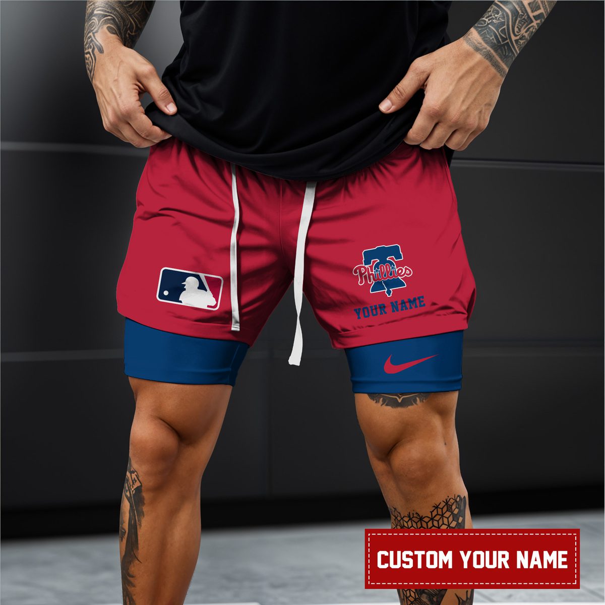 Philadelphia-Phillies-MLB-Personalized-Double-Layer-Shorts-WDS1148-1