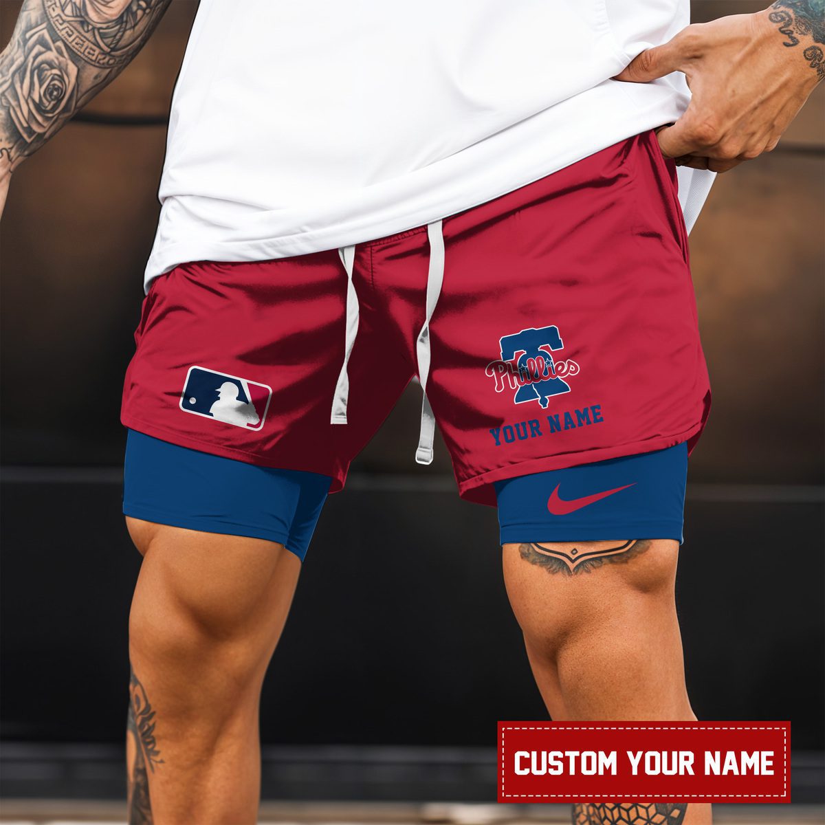Philadelphia-Phillies-MLB-Personalized-Double-Layer-Shorts-WDS1148-2
