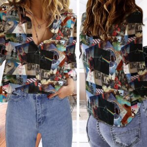 Pink Floyd Women Casual Shirt 3D Linen Shirt GWS1125
