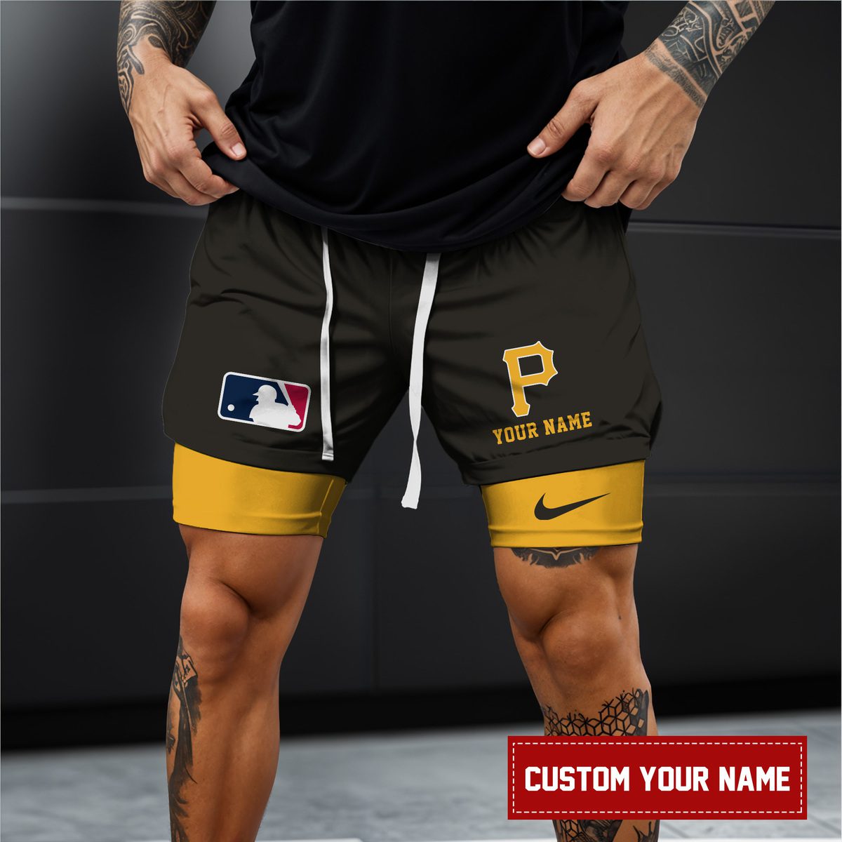 Pittsburgh-Pirates-MLB-Personalized-Double-Layer-Shorts-WDS1149-1