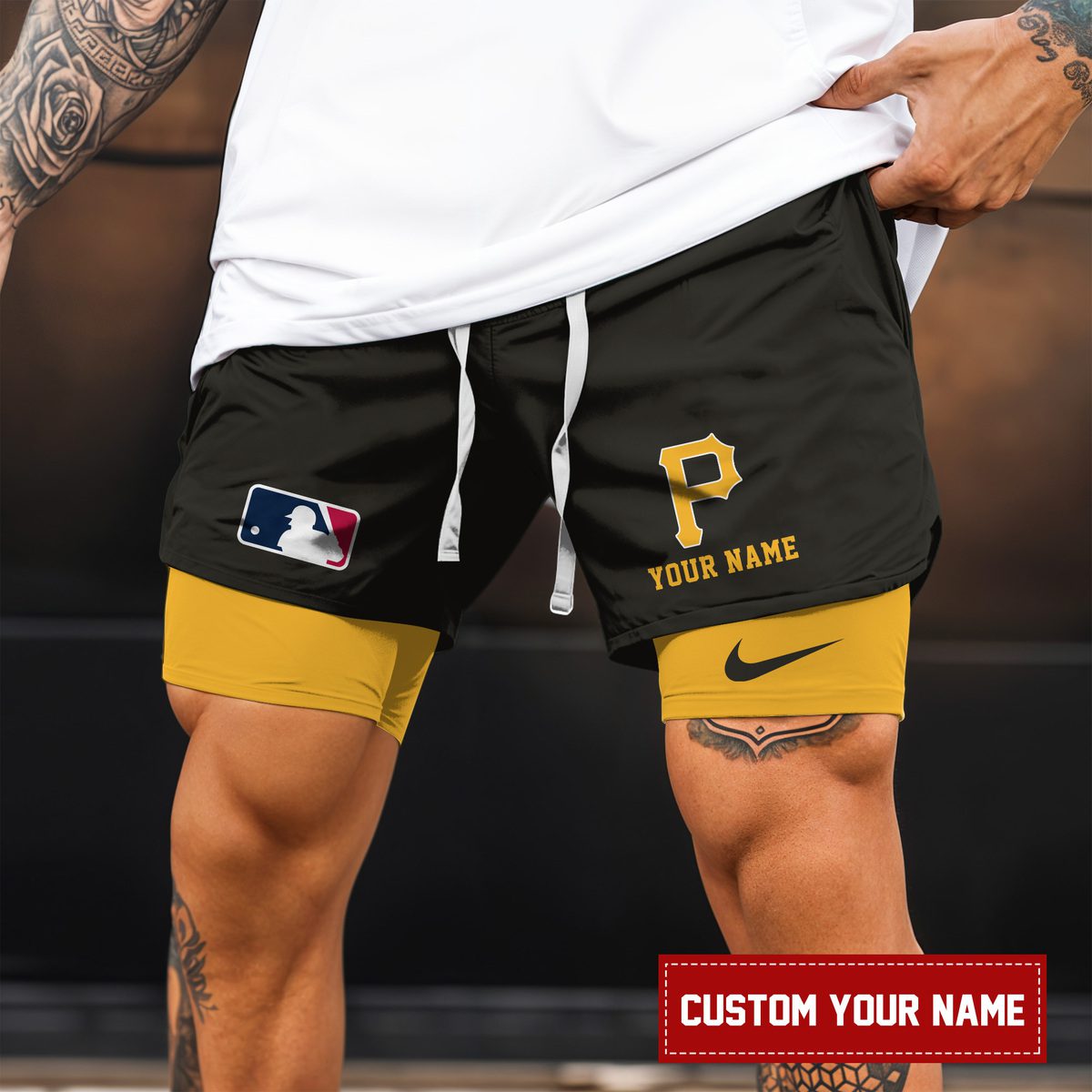 Pittsburgh-Pirates-MLB-Personalized-Double-Layer-Shorts-WDS1149-2