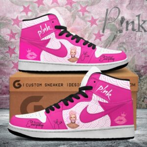 P!nk Air Jordan 1 Sneaker JD1 Shoes For Fans GSS1068