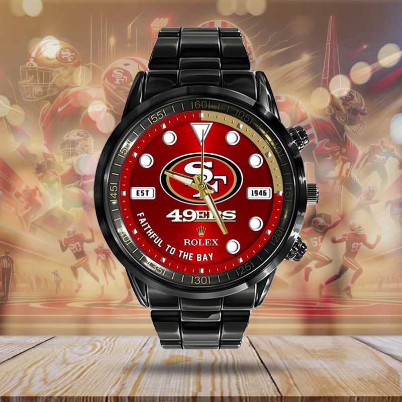 San-Francisco-49ers-x-Rolex-Black-Stainless-Steel-Watch-GUD1267-1