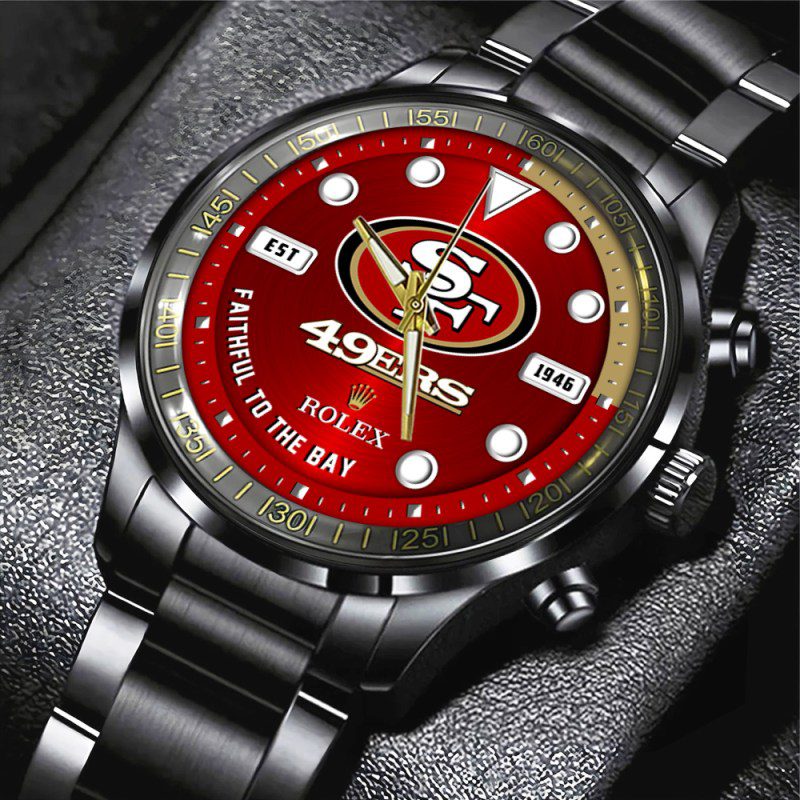 San-Francisco-49ers-x-Rolex-Black-Stainless-Steel-Watch-GUD1267 San Francisco 49ers x Rolex Black Stainless Steel Watch GUD1267