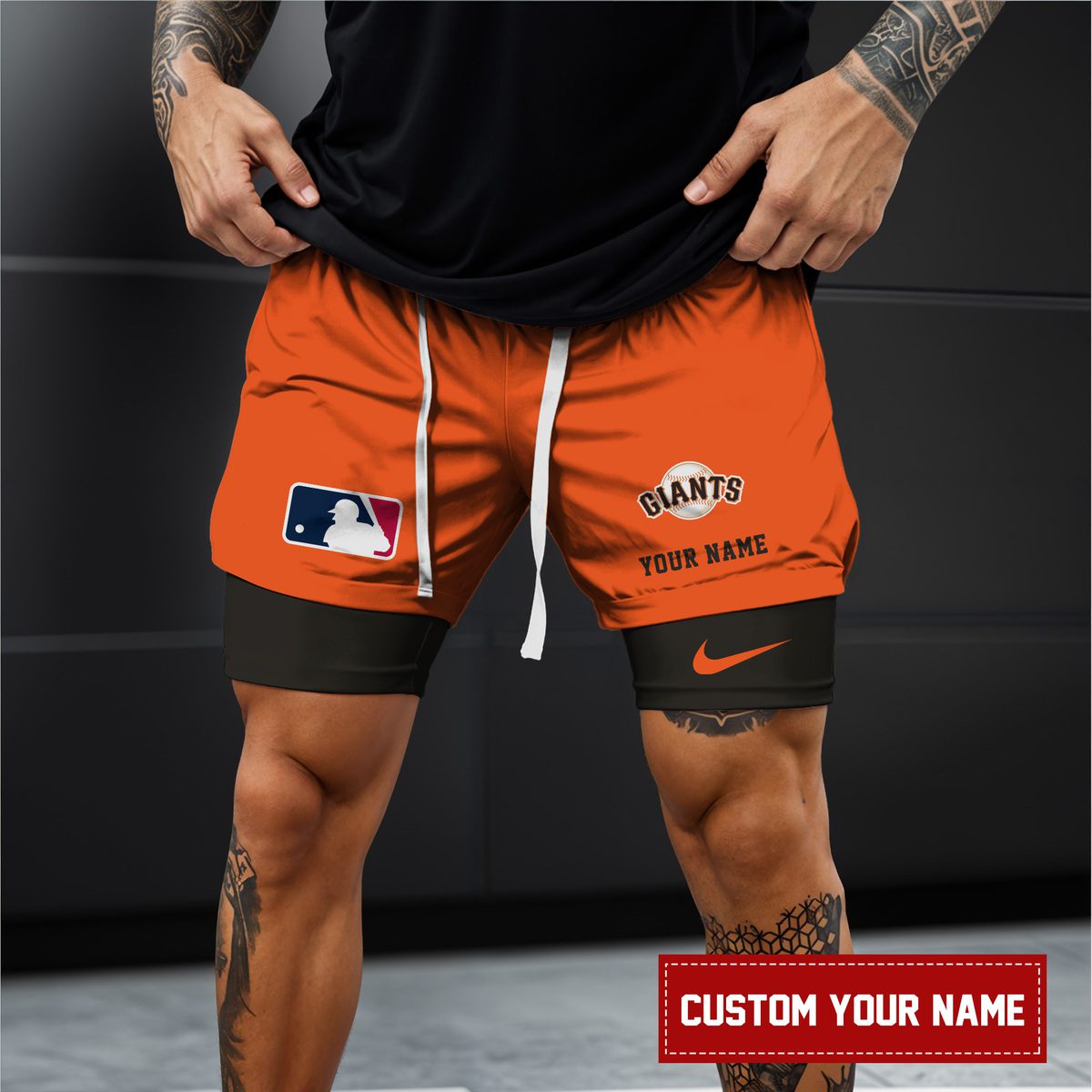San-Francisco-Giants-MLB-Personalized-Double-Layer-Shorts-WDS1155-1