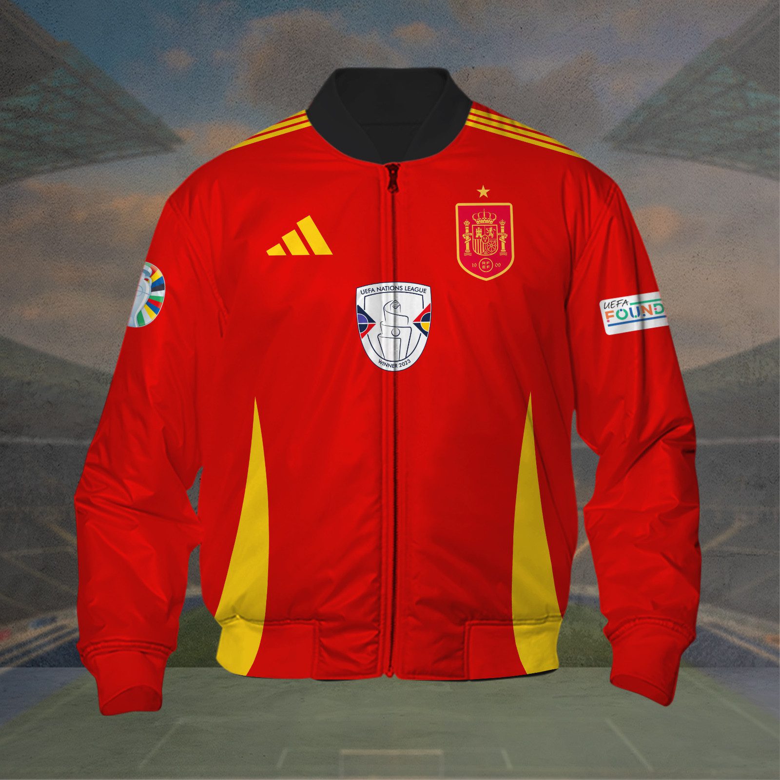 Spain-National-Football-Team-Champion-Final-Campeones-Euro-2024-Bomber-Jacket-JSC1035 Spain National Football Team Champion Final Campeones Euro 2024 Bomber Jacket JSC1035