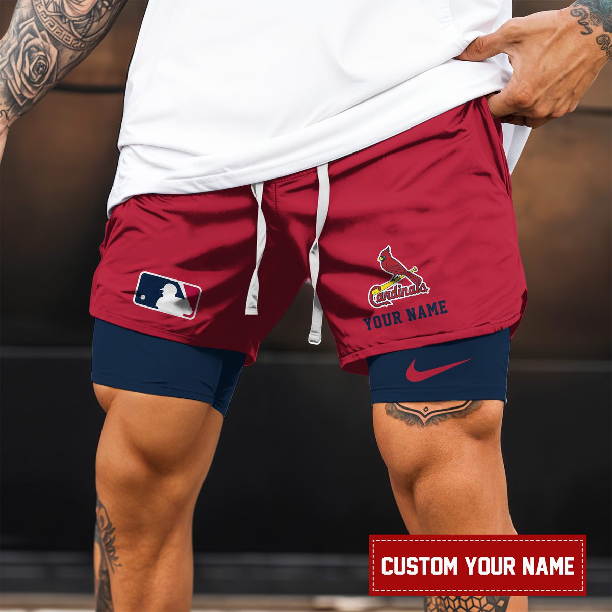 St.-Louis-Cardinals-MLB-Personalized-Double-Layer-Shorts-WDS1156-2