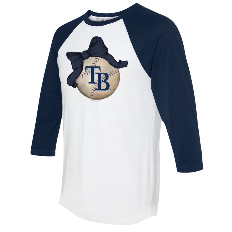 Tampa-Bay-Rays-Baseball-Bow-34-Navy-Blue-Sleeve-Raglan-Shirt-1
