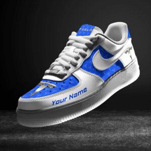 Tesla Blue Air Force 1 Sneakers AF1 Limited Shoes For Cars Fan LAF2450