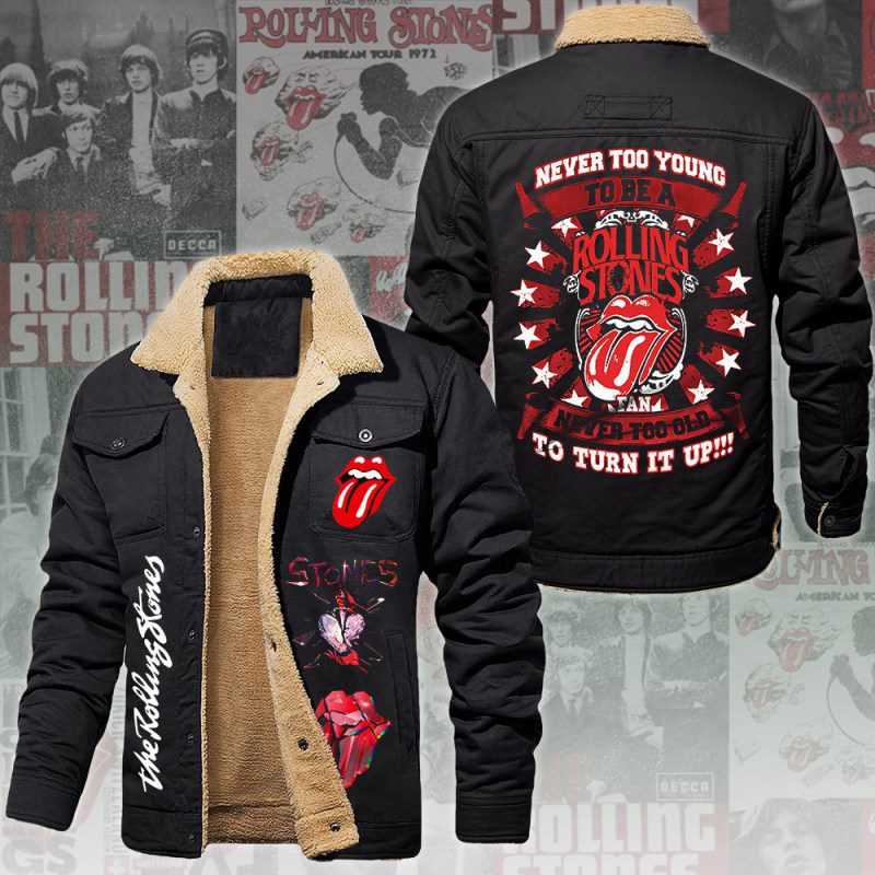 The-Rolling-Stones-2D-Winter-Fleece-Jacket-Cargo-Jacket-GUD1197 The Rolling Stones 2D Winter Fleece Jacket Cargo Jacket GUD1197