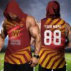 Washington Commanders NFL Hoodie Tank Top Workout Outfit WHT1222