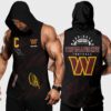 Washington Commanders NFL Men Workout Hoodie Tank Tops Custom Name WHT1095