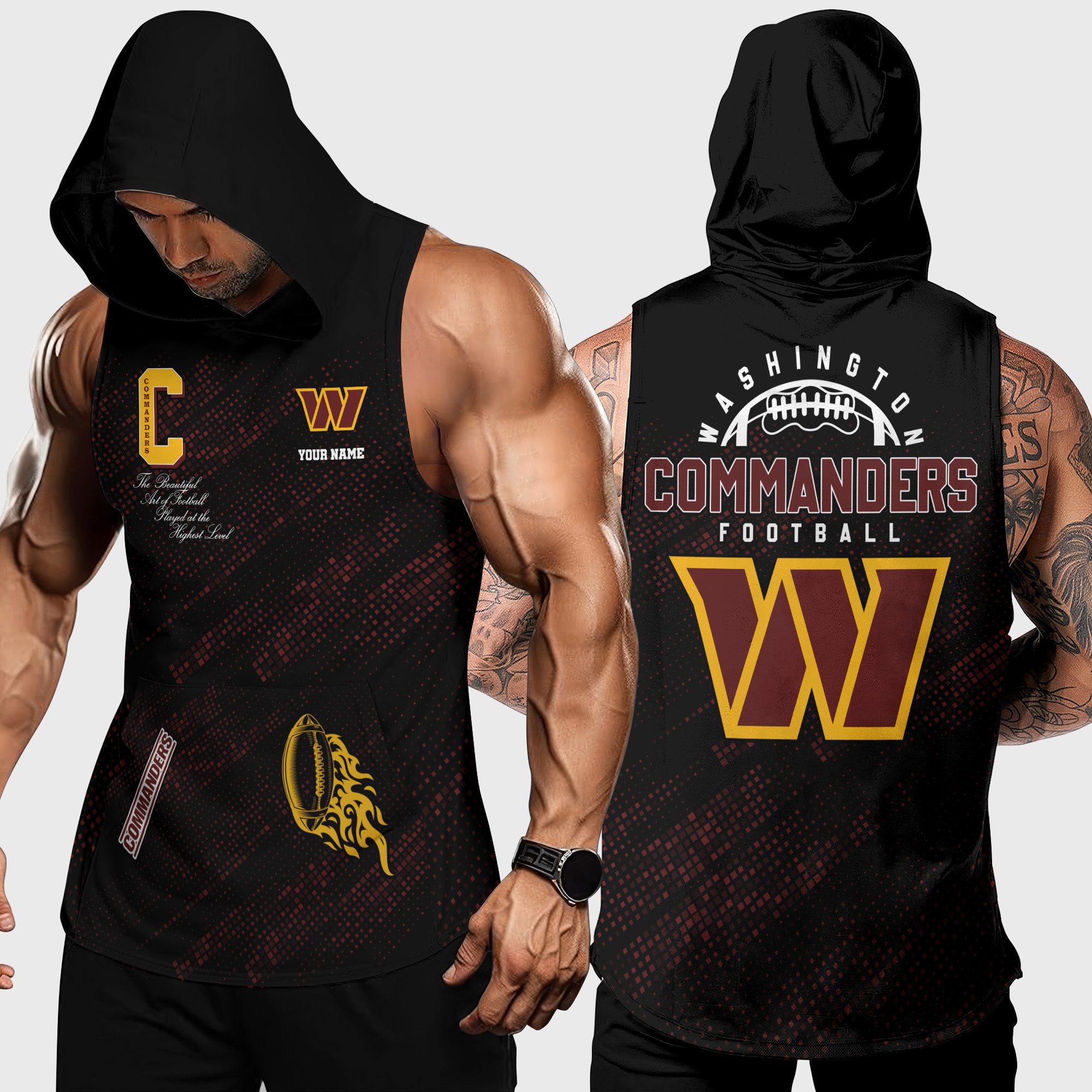 Washington-Commanders-NFL-Men-Workout-Hoodie-Tank-Tops-Custom-Name-WHT1095 Washington Commanders NFL Men Workout Hoodie Tank Tops Custom Name WHT1095
