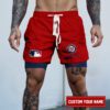 Washington Nationals MLB Personalized Double Layer Shorts WDS1157