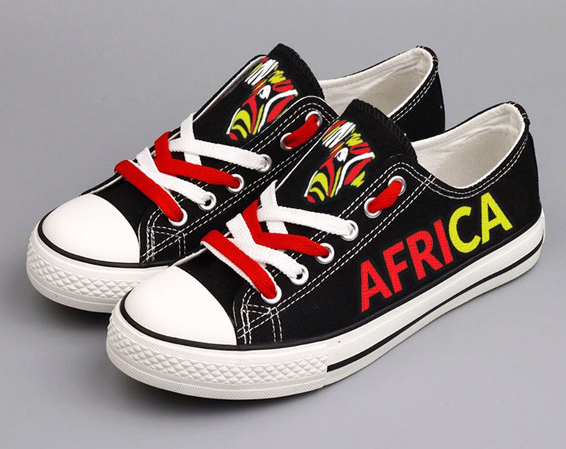 African-Shoes-African-Map-Low-Top-Canvas-Sneakers-ELT1079 African Shoes African Map Low Top Canvas Sneakers ELT1079