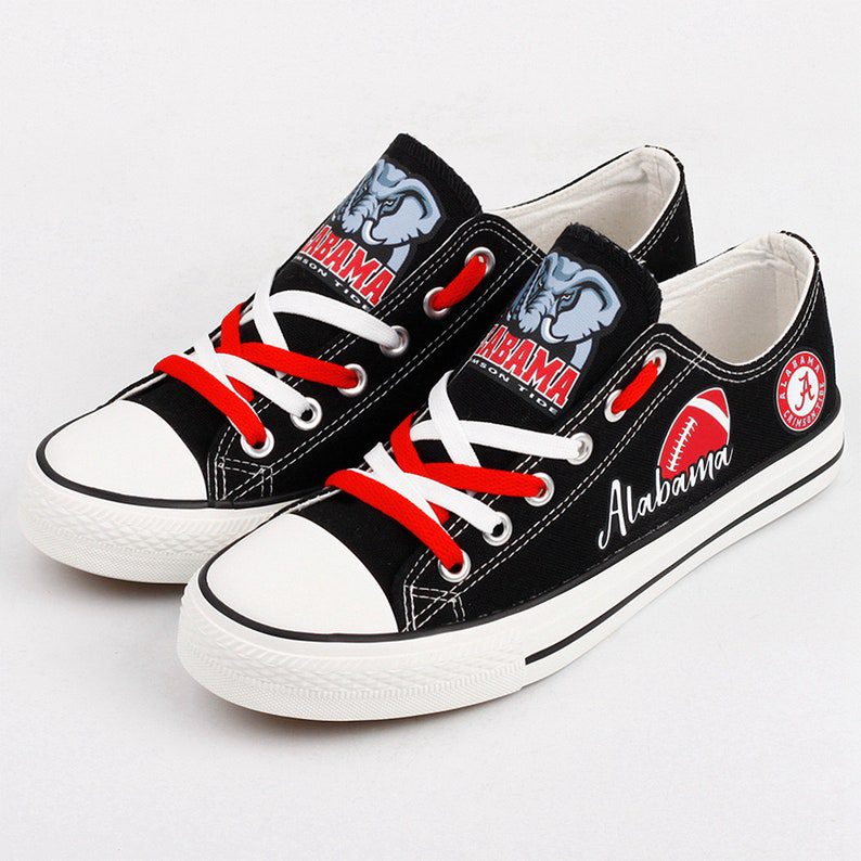 Alabama-Crimson-Tide-Low-Top-Canvas-Shoes-University-ELT1061 Alabama Crimson Tide Low Top Canvas Shoes University ELT1061