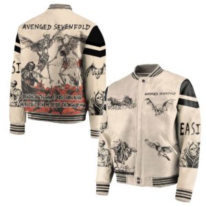 Avenged Sevenfold Dancing In The Wind As Roses Born Again Baseball Jacket GBJ1149