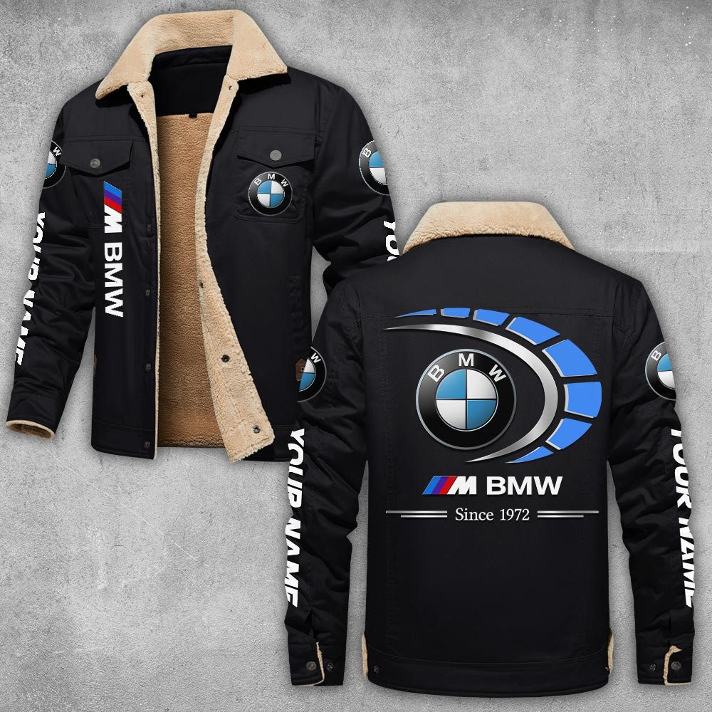 BMW-M-Lapel-Collar-Fleece-Cargo-Jacket-Winter-Jacket-LCJ1008 BMW M Lapel Collar Fleece Cargo Jacket Winter Jacket LCJ1008
