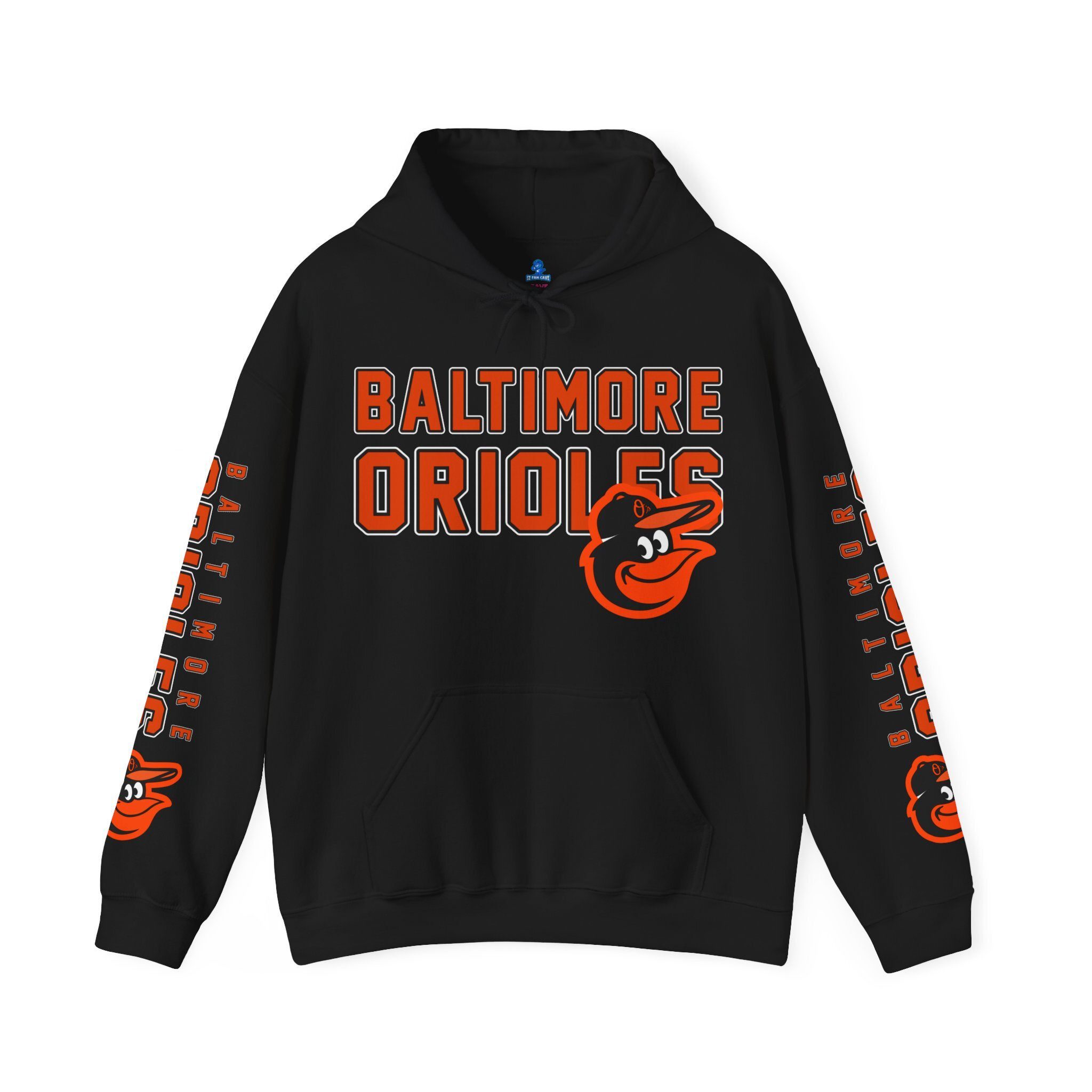 Baltimore-Orioles-Bold-Unisex-Hooded-Sweatshirt-JSH1095 Baltimore Orioles Bold Unisex Hooded Sweatshirt JSH1095