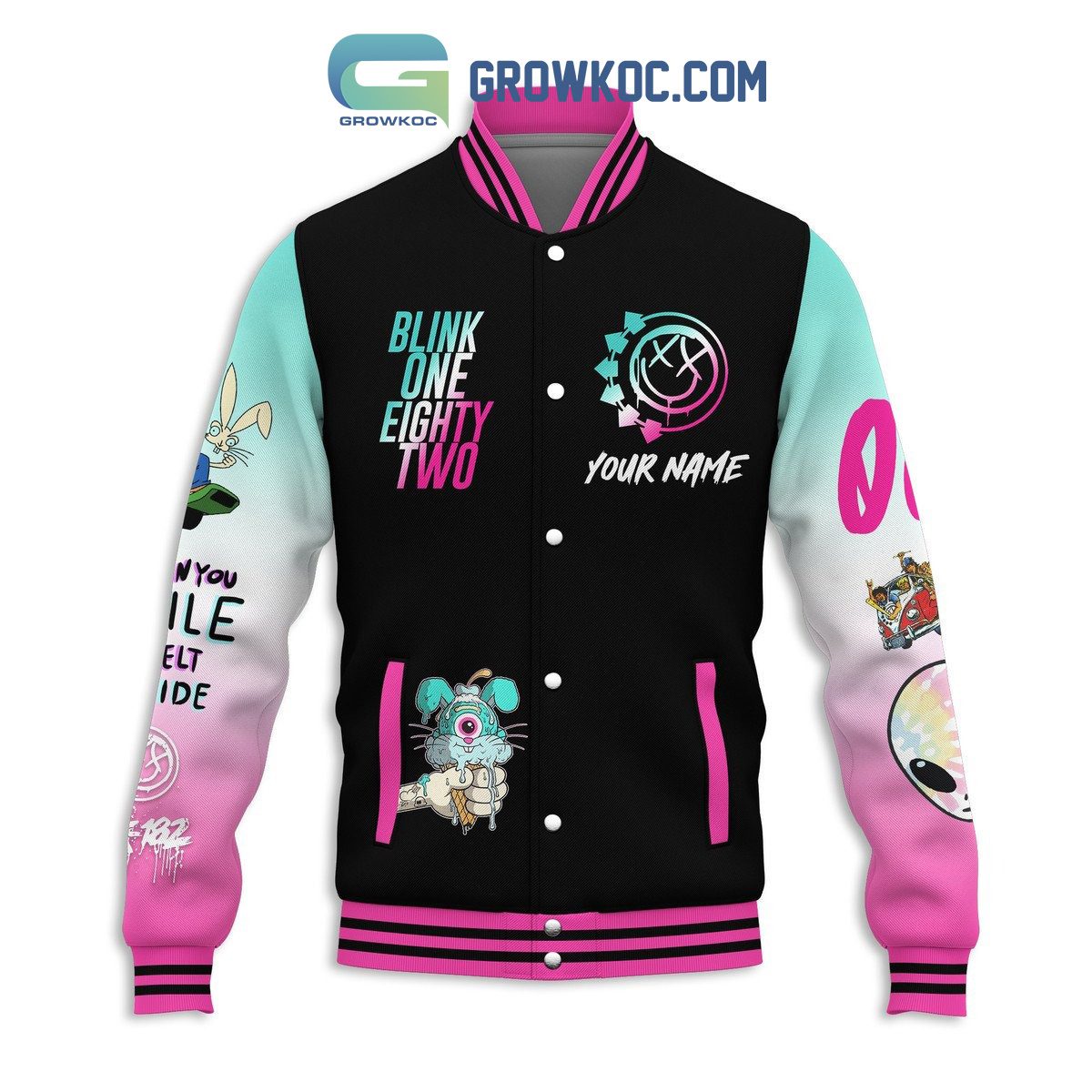 Blink-182-Blink-One-Eighty-Two-Personalized-Baseball-Jacket-GBJ1447-1
