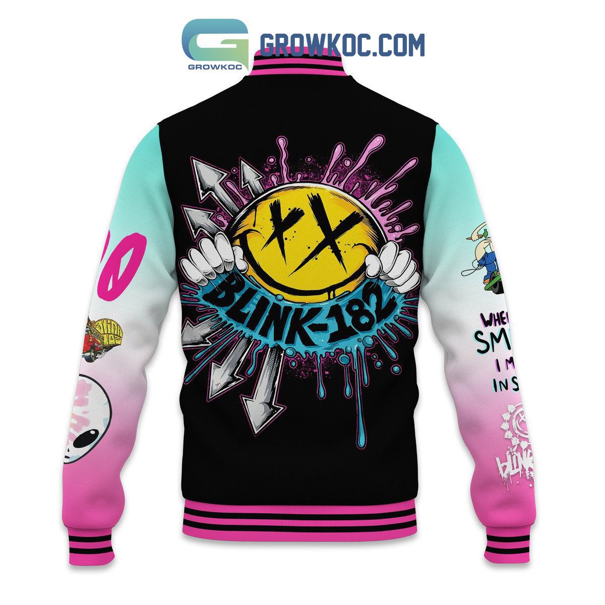 Blink-182-Blink-One-Eighty-Two-Personalized-Baseball-Jacket-GBJ1447-2