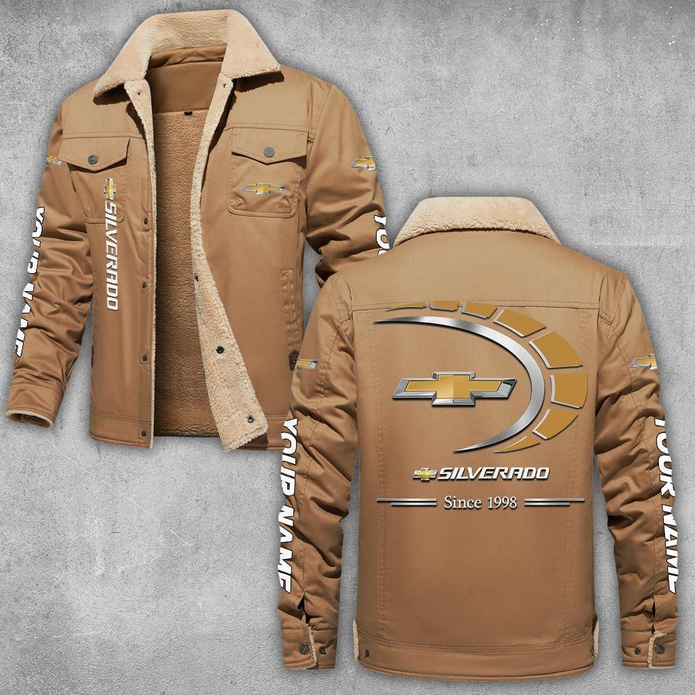 Chevrolet-Silverado-Lapel-Collar-Fleece-Cargo-Jacket-Winter-Jacket-LCJ1020-1