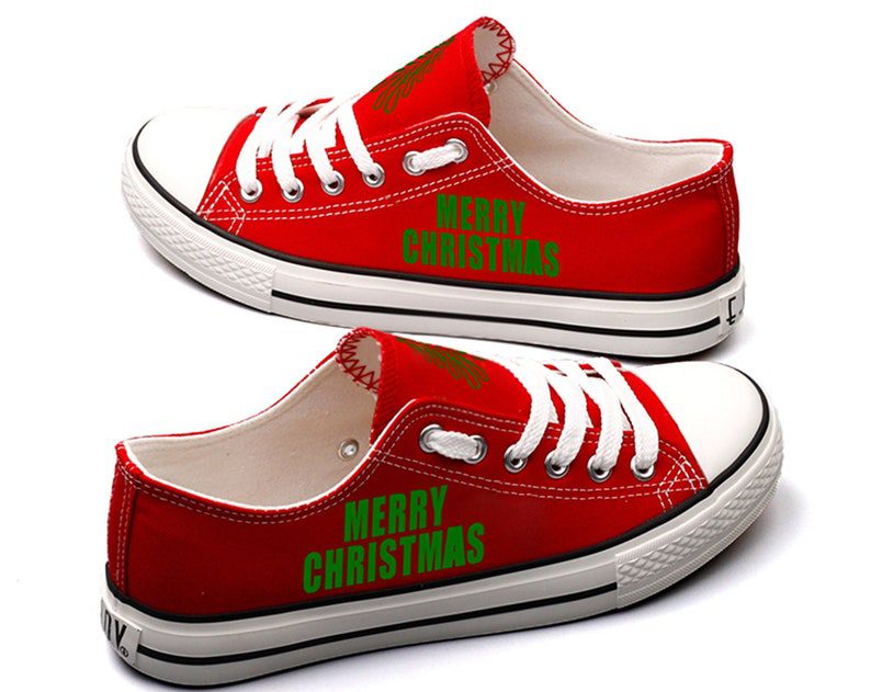 Christmas-Shoes-Christmas-Low-Top-Canvas-Sneakers-ELT1087 Christmas Shoes Christmas Low Top Canvas Sneakers ELT1087