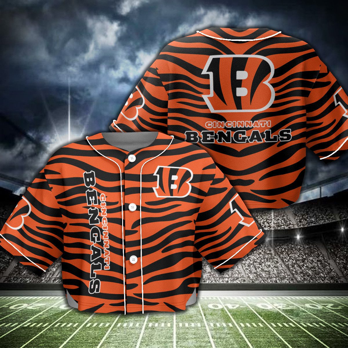 Cincinnati-Bengals-Crop-Top-Baseball-Jersey-CBJS1006 Cincinnati Bengals Crop Top Baseball Jersey CBJS1006
