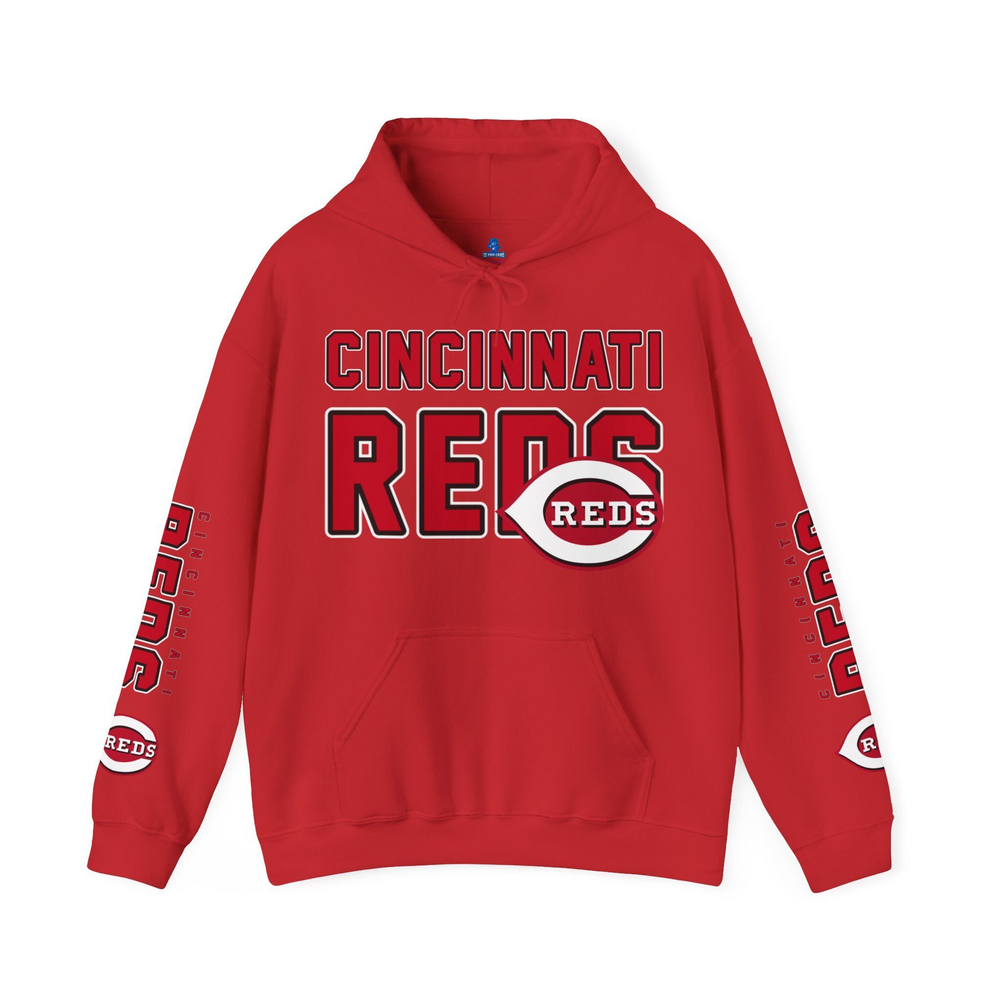 Cincinnati-Reds-Bold-Unisex-Hooded-Sweatshirt-JSH1093 Cincinnati Reds Bold Unisex Hooded Sweatshirt JSH1093