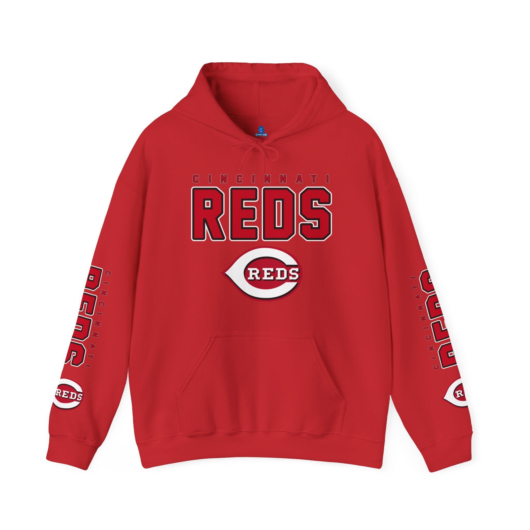 Cincinnati-Reds-Unisex-Hooded-Sweatshirt-Pullover-Hoodie-JSH1075 Cincinnati Reds Unisex Hooded Sweatshirt - Pullover Hoodie JSH1075