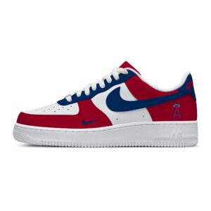 Custom Nike Air Force 1 Low x MLB Los Angeles Angels AF1 Limited Sneakers For Fan TCB1094