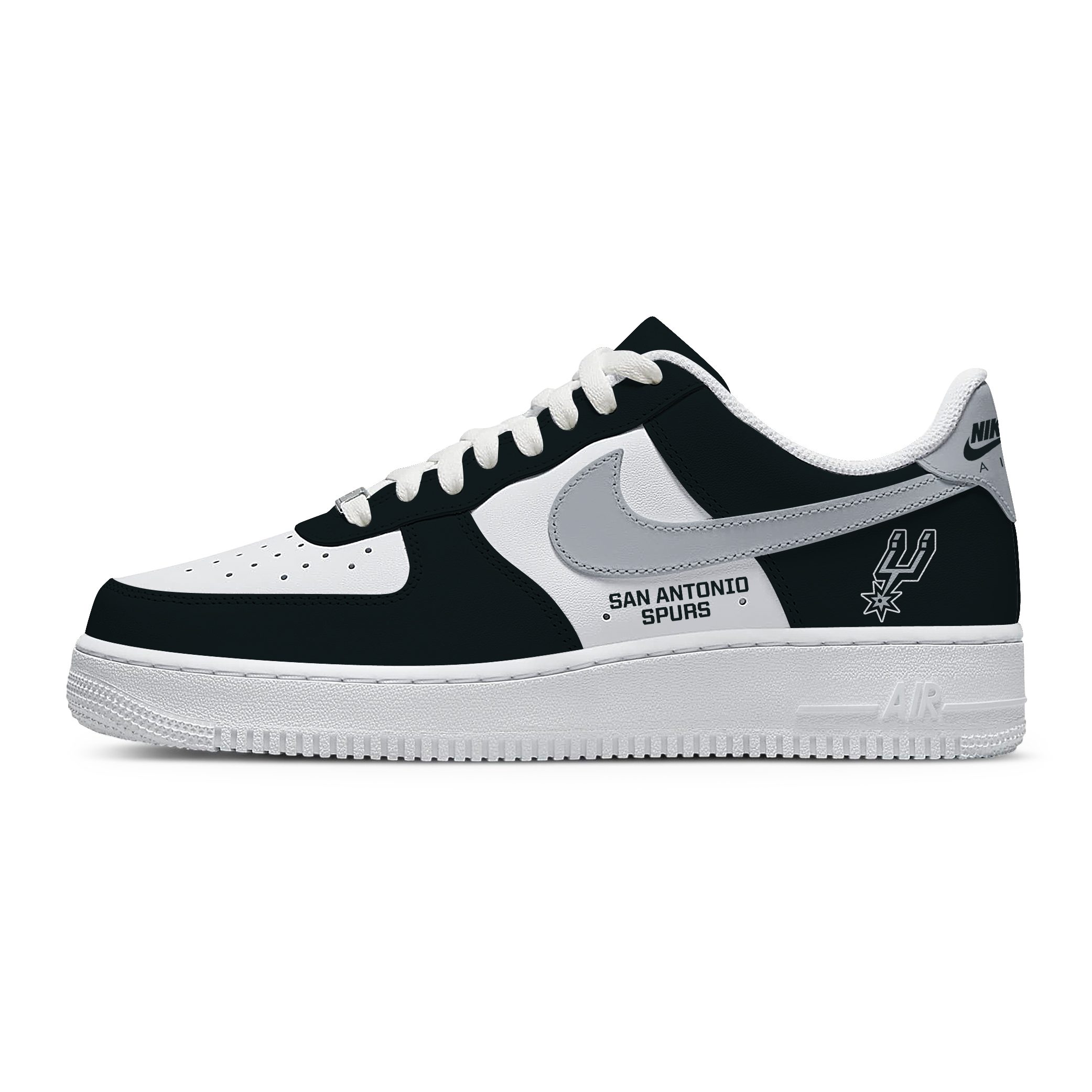 Custom-Nike-Air-Force-1-Low-x-NBA-San-Antonio-Spurs-AF1-Limited-Sneakers-For-Fan-TCB1034 Custom Nike Air Force 1 Low x NBA San Antonio Spurs AF1 Limited Sneakers For Fan TCB1034