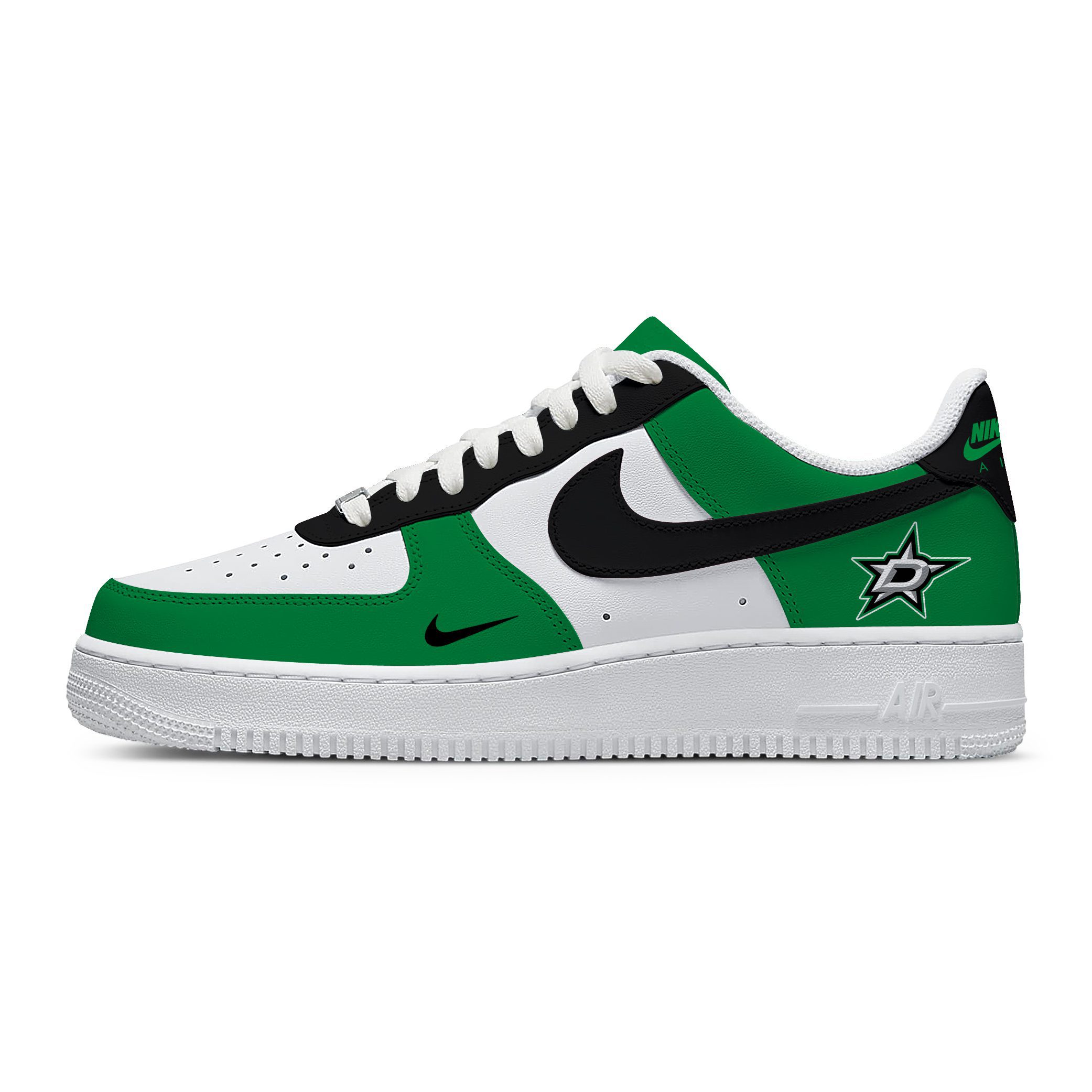 Custom-Nike-Air-Force-1-Low-x-NHL-Dallas-Stars-AF1-Limited-Sneakers-For-Fan-TCB1030 Custom Nike Air Force 1 Low x NHL Dallas Stars AF1 Limited Sneakers For Fan TCB1030