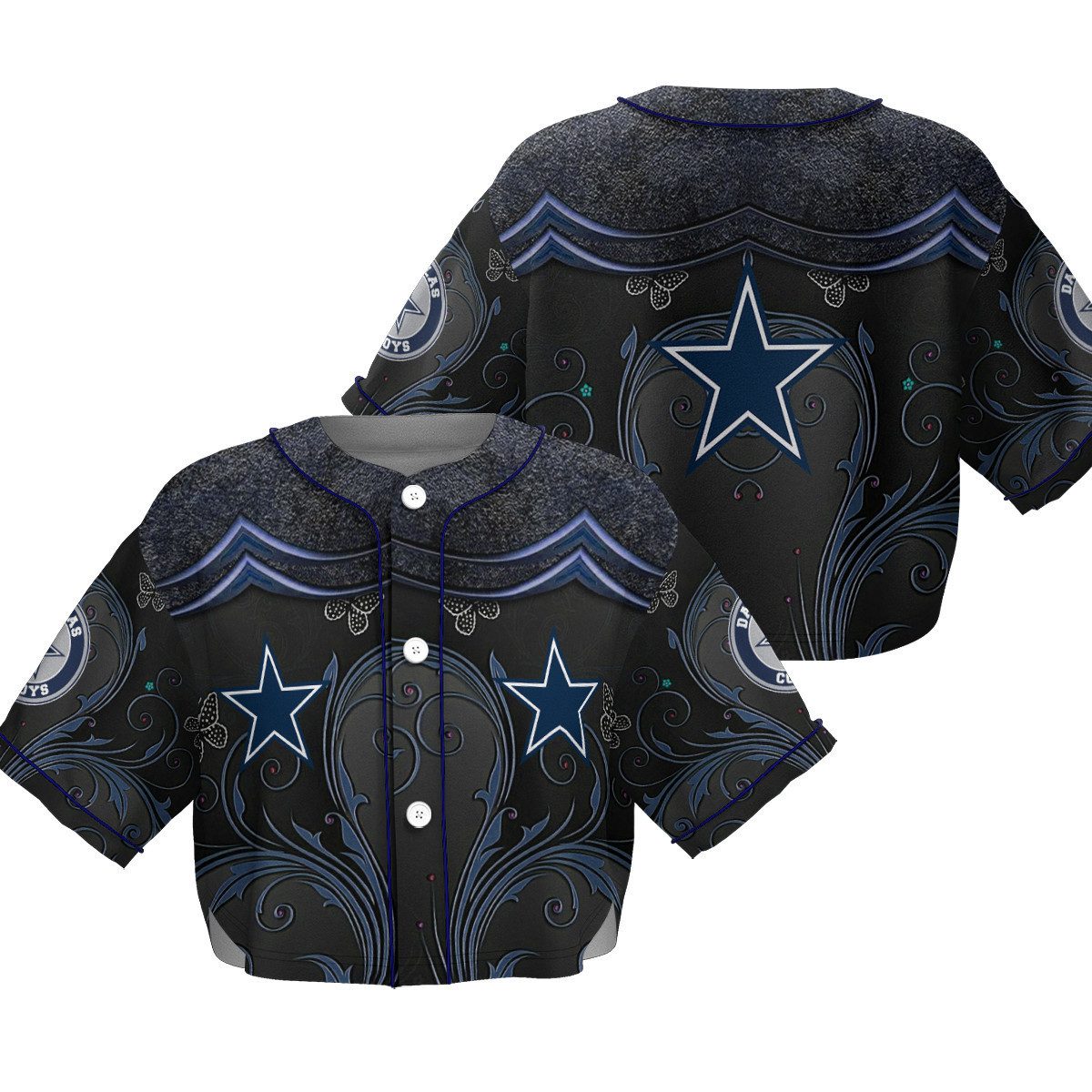 Dallas-Cowboys-Crop-Top-Baseball-Jersey-CBJS1002 Dallas Cowboys Crop Top Baseball Jersey CBJS1002