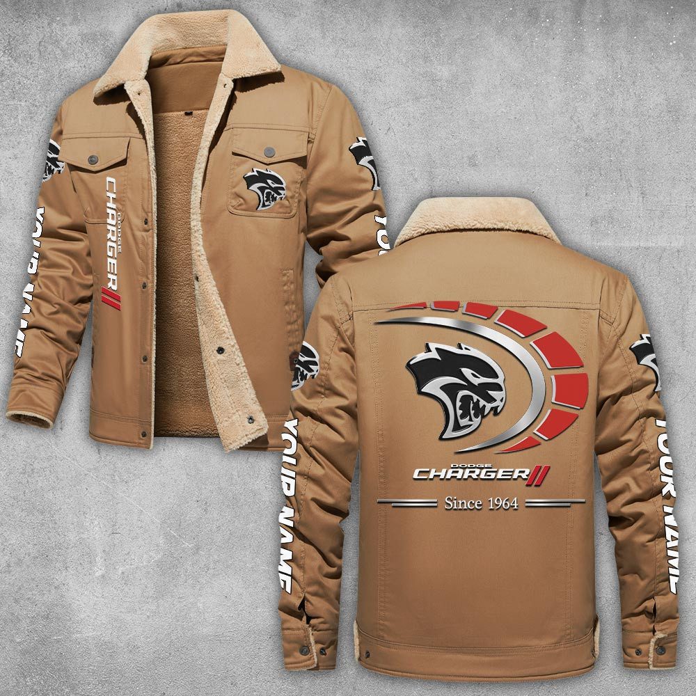 Dodge-charger-Lapel-Collar-Fleece-Cargo-Jacket-Winter-Jacket-LCJ1009-1