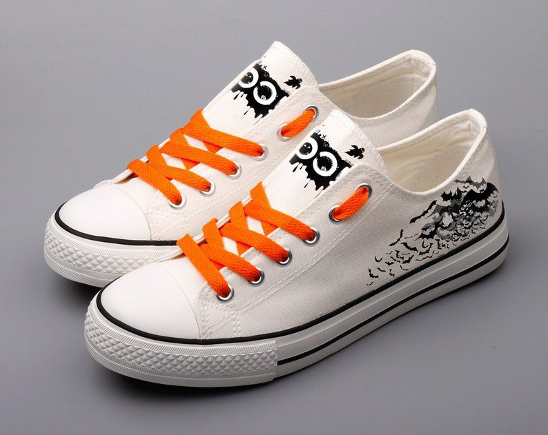 Halloween-Shoes-Halloween-Low-Top-Canvas-Sneakers-ELT1088 Halloween Shoes Halloween Low Top Canvas Sneakers ELT1088