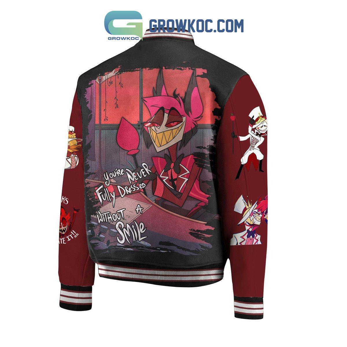 Hazbin-Hotel-Youre-Never-Fully-Dressed-Without-Smile-Baseball-Jacket-GBJ1210-2