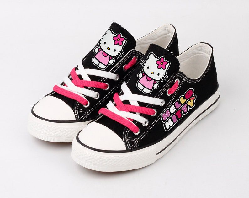 Hello-Kitty-Shoes-Kitty-White-Low-Top-Canvas-Sneakers-ELT1172 Hello Kitty Shoes Kitty White Low Top Canvas Sneakers ELT1172