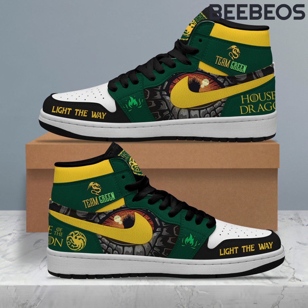 House of the Dragon Team Green Light The Way Air Jordan 1 House of the Dragon Team Green Light The Way Air Jordan 1 High Top Shoes JD1 Sneakers BJD5016