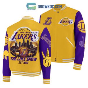 Los Angeles Lakers The Lake Show Proud Fan Baseball Jacket GBJ1291