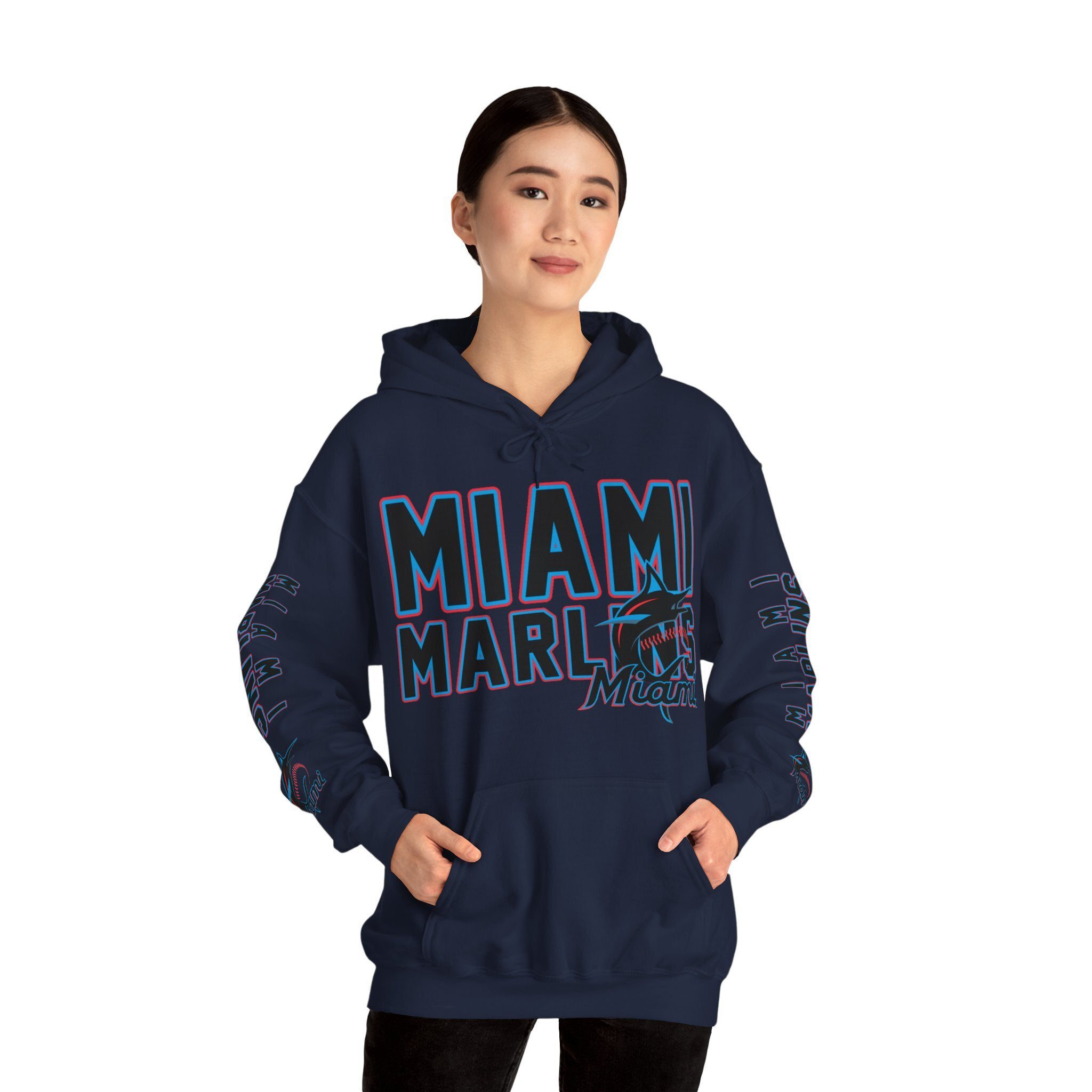 Miami-Hurricanes-Bold-Unisex-Hooded-Sweatshirt-JSH1088-2