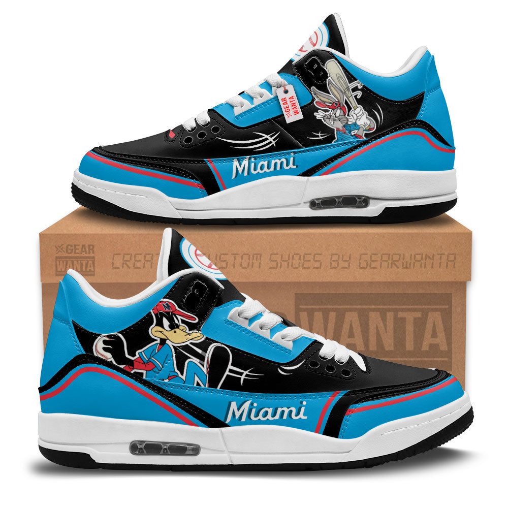 Miami-Marlins-Jordan-3-Sneakers-Custom-Shoes-WJD3210-1